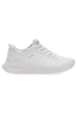 Sneakers bianche slip-ins con platform e memory foam Skechers Uno Lite Floating Steps