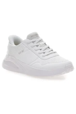 Sneakers bianche slip-ins con platform e memory foam Skechers Uno Lite Floating Steps