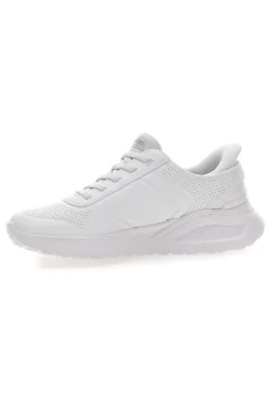 Sneakers bianche slip-ins con platform e memory foam Skechers Uno Lite Floating Steps
