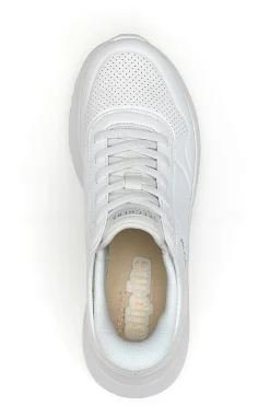 Sneakers bianche slip-ins con platform e memory foam Skechers Uno Lite Floating Steps