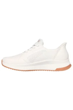 Sneakers bianche slip-on con Memory Foam Skechers BOBS SQUAD 4 KEY LOOK