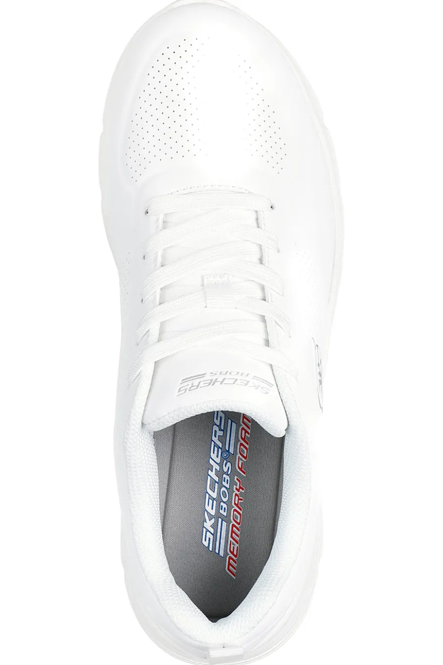 Sneakers bianche slip-on in mesh con Memory Foam Skechers BOBS Squad Chaos Daily Inspiration
