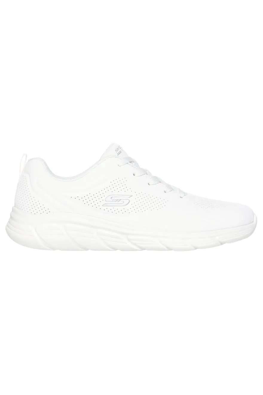 Sneakers bianche slip-on in mesh con Memory Foam Skechers BOBS Squad Chaos Daily Inspiration