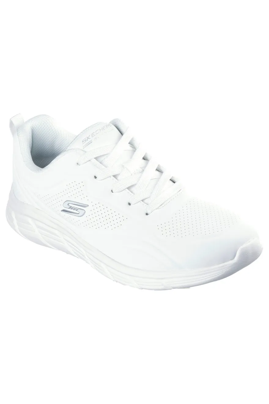 Sneakers bianche slip-on in mesh con Memory Foam Skechers BOBS Squad Chaos Daily Inspiration