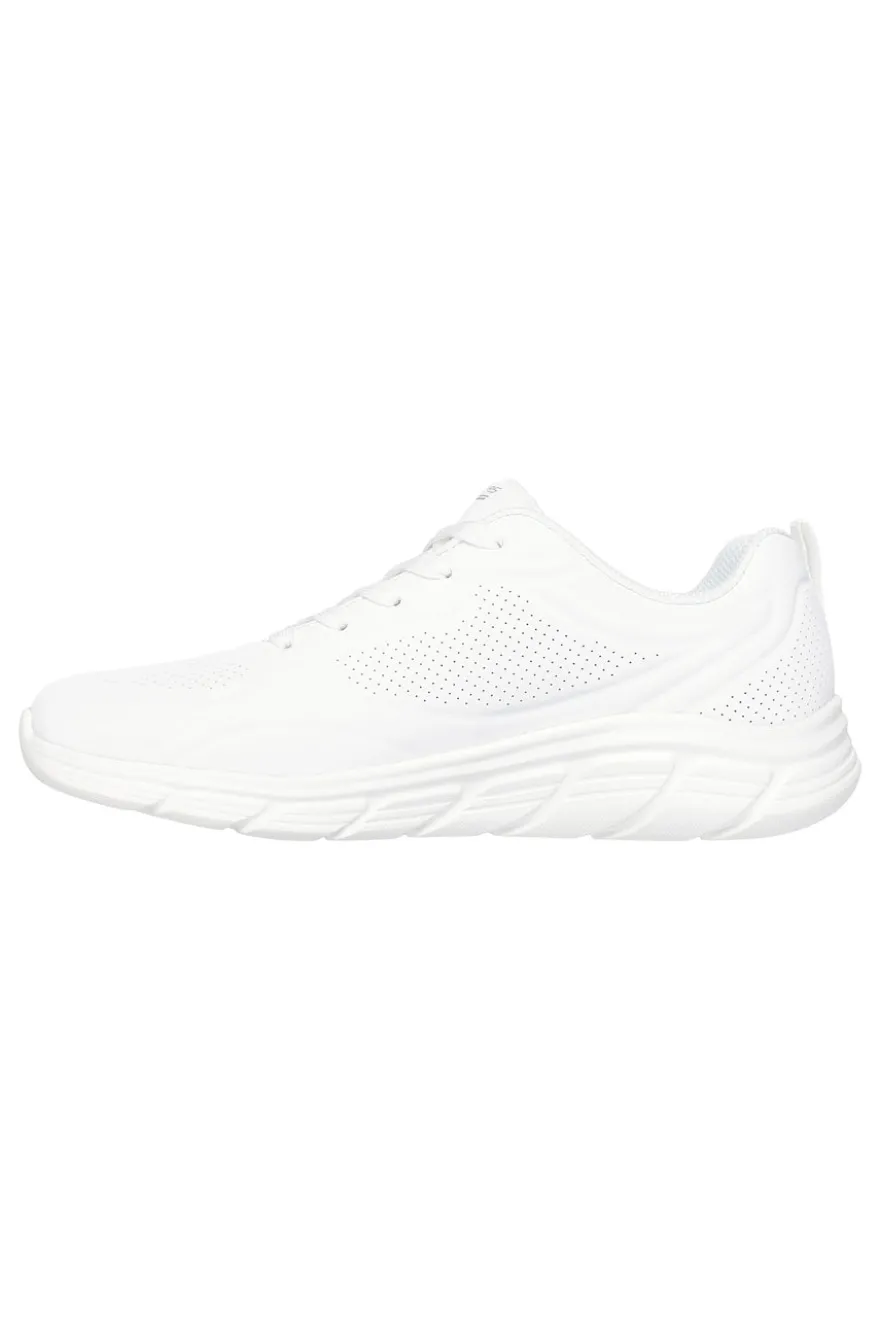 Sneakers bianche slip-on in mesh con Memory Foam Skechers BOBS Squad Chaos Daily Inspiration