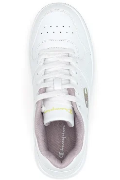 Sneakers bianche stile basket con suola trasparente Champion RD18 Low G GS