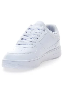 Sneakers bianche total white con logo Champion RD18 LOW B GS