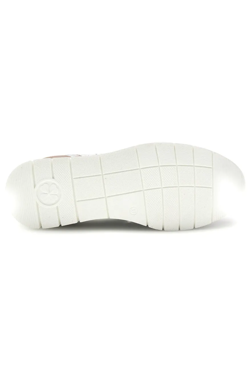 Sneakers bianche traforate in pelle con suoletta estraibile Prima riga 33314
