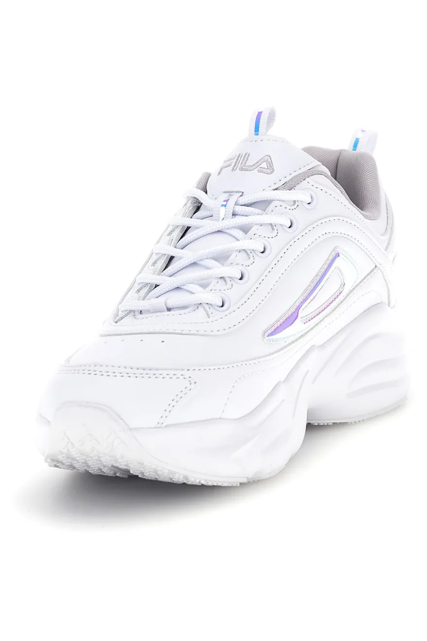 Sneakers bianco con platform e inserti olografici Fila Skye ZP Wmn