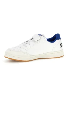 Sneakers bianco con strappi e inserti blu Mkids MJ6006