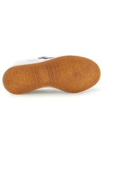 Sneakers bianco con strappi e inserti blu Mkids MJ6006