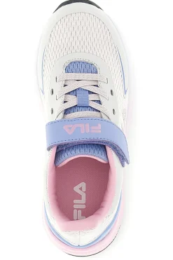 Sneakers bianco con strappi e inserti colorati Fila Crusher V Kids FFK0076