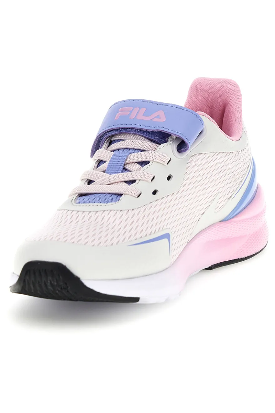 Sneakers bianco con strappi e inserti colorati Fila Crusher V Kids FFK0076