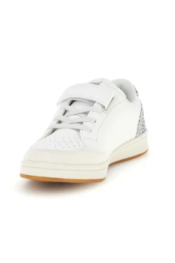 Sneakers bianco con strappi e inserti glitter Mkids MJ6005