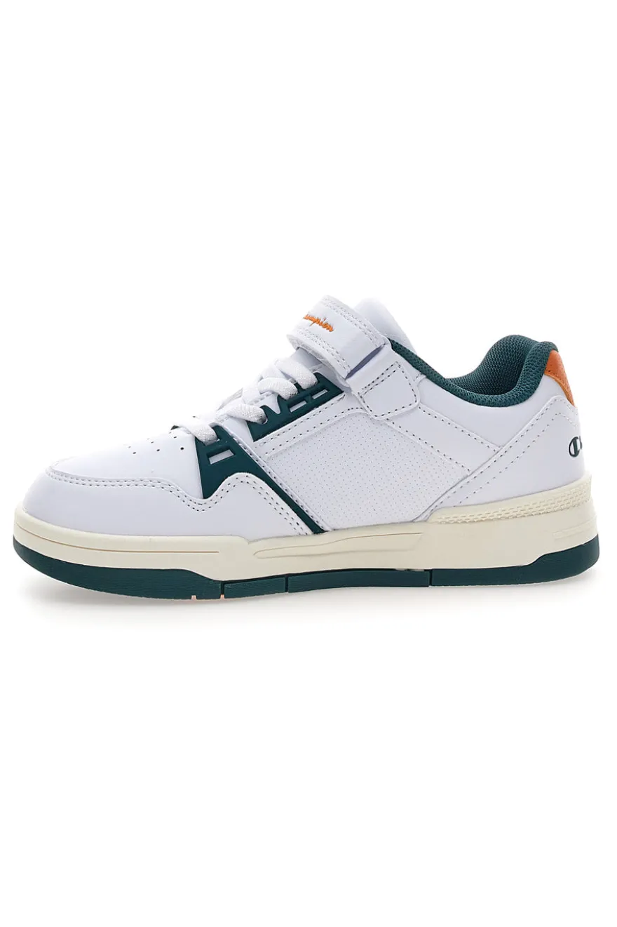 Sneakers bianco dettagli verdi e arancioni Champion Rd18 Heritage Evolve B Ps