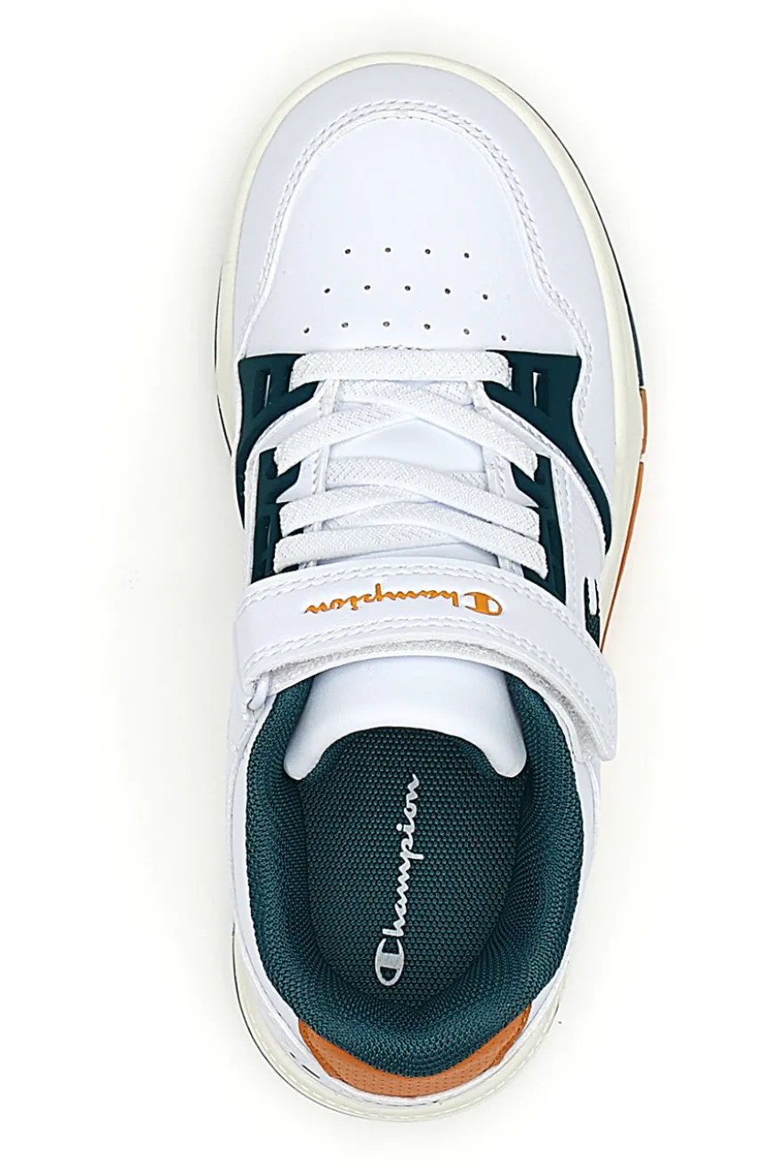 Sneakers bianco dettagli verdi e arancioni Champion Rd18 Heritage Evolve B Ps