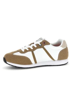Sneakers bianco e beige con suoletta estraibile Marina militare MM255