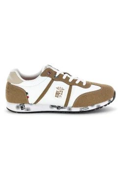 Sneakers bianco e beige con suoletta estraibile Marina militare MM255