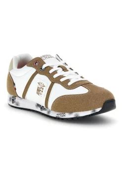 Sneakers bianco e beige con suoletta estraibile Marina militare MM255