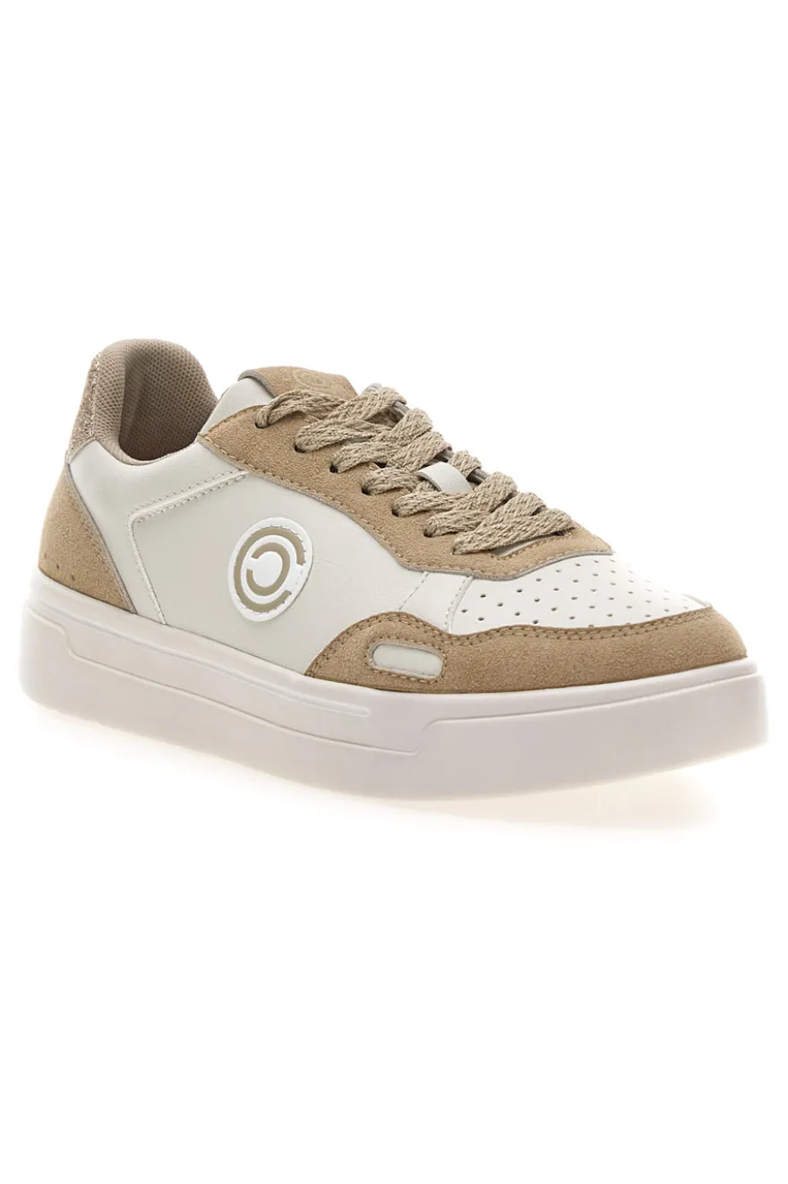 Sneakers Bianco e Beige platform in pelle Pittarello capsule Casey