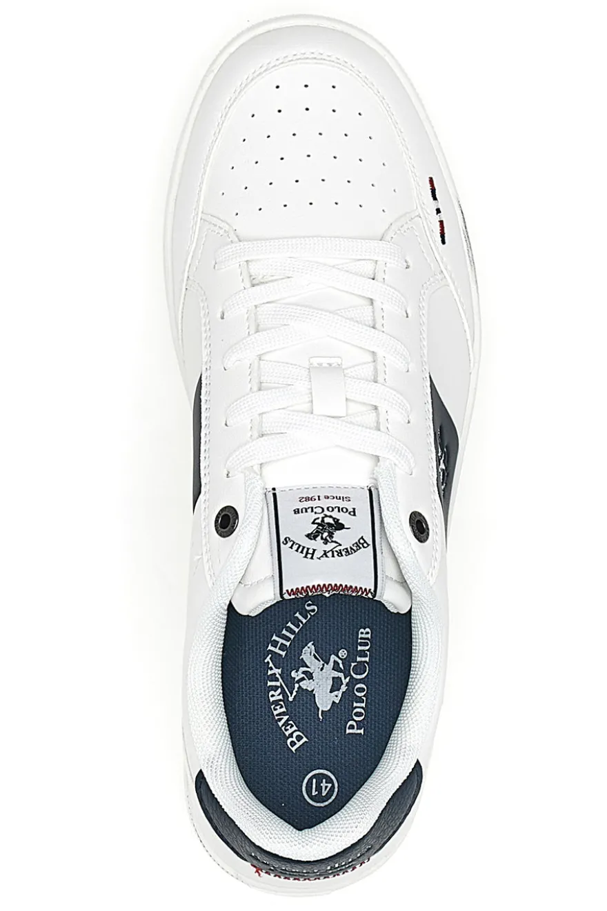 Sneakers Bianco e Blu Beverly hills polo club BHM614100
