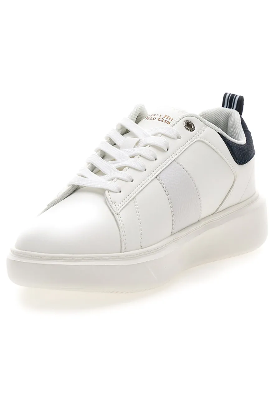 Sneakers Bianco e Blu Beverly hills polo club BHM614400
