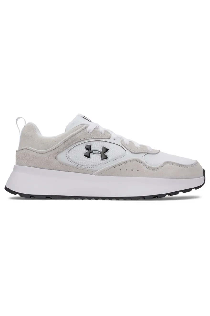 Sneakers bianco e grigio chiaro con dettagli a contrasto Under armour Mirage Sport