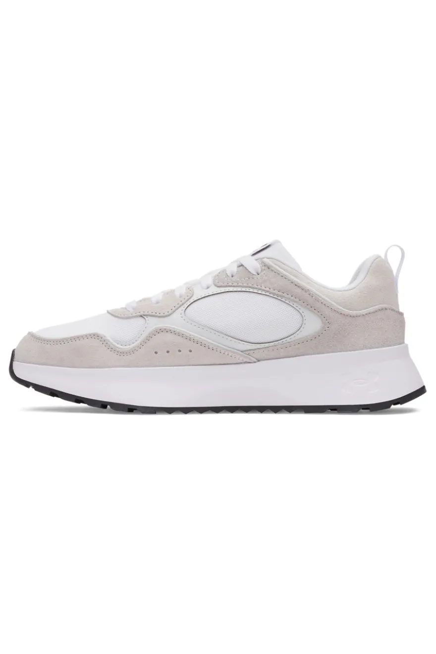 Sneakers bianco e grigio chiaro con logo laterale e suola rialzata Under armour W Mirage Sport