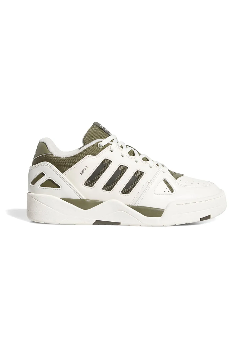 Sneakers bianco e verde Adidas Midcity Low