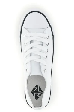 Sneakers bianco in tela stringate basse 2t2l 8011