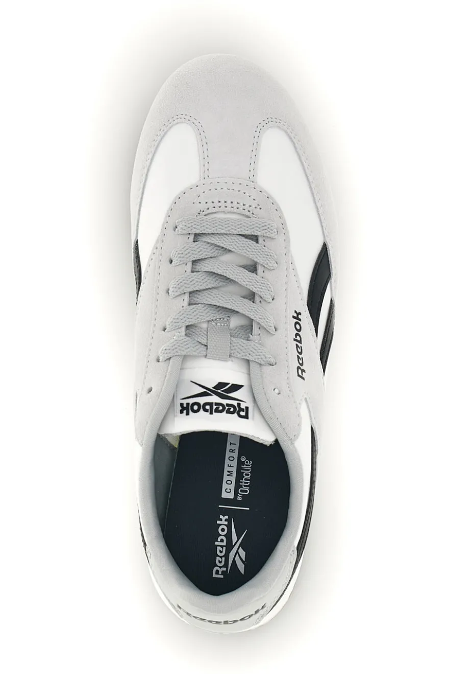 Sneakers bianco in tessuto con inserti grigio chiaro Reebok World 70