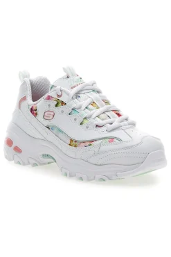 Sneakers bianco multicolor Memory Foam Skechers D'lites Blooming Fields