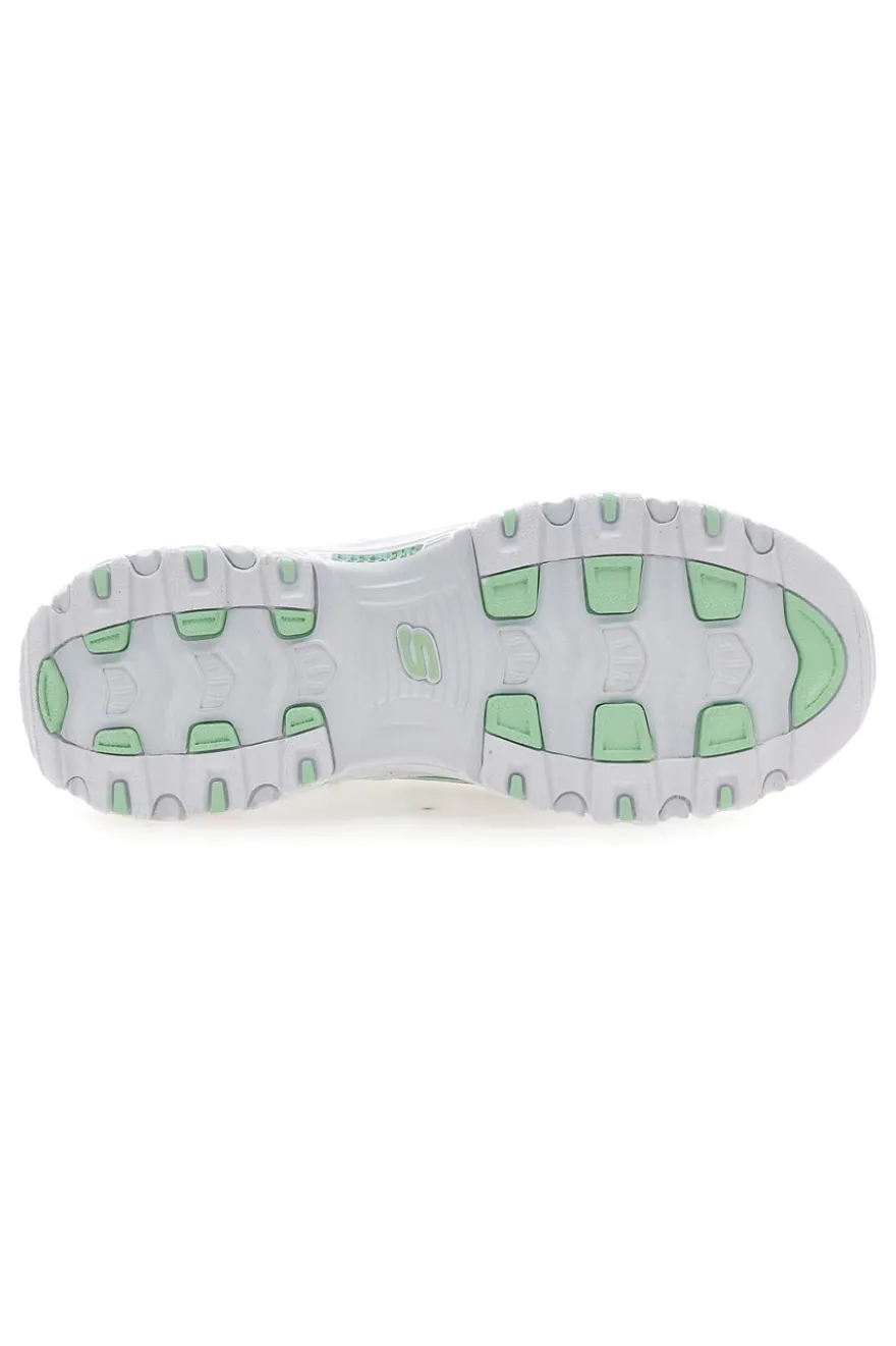 Sneakers bianco multicolor Memory Foam Skechers D'lites Blooming Fields