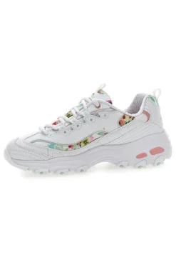 Sneakers bianco multicolor Memory Foam Skechers D'lites Blooming Fields