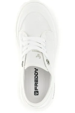 Sneakers bianco platform suoletta estraibile tomaia ricamata Freddy S2617FY7690