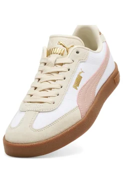 Sneakers bianco rosa in tessuto e pelle Puma Club II Era Cv