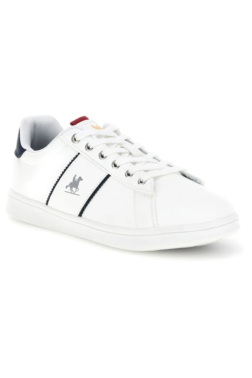 Sneakers bianco stringate con inserti a contrasto U.s. grand polo GPM234001038