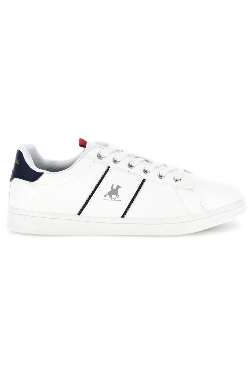 Sneakers bianco stringate con inserti a contrasto U.s. grand polo GPM234001038