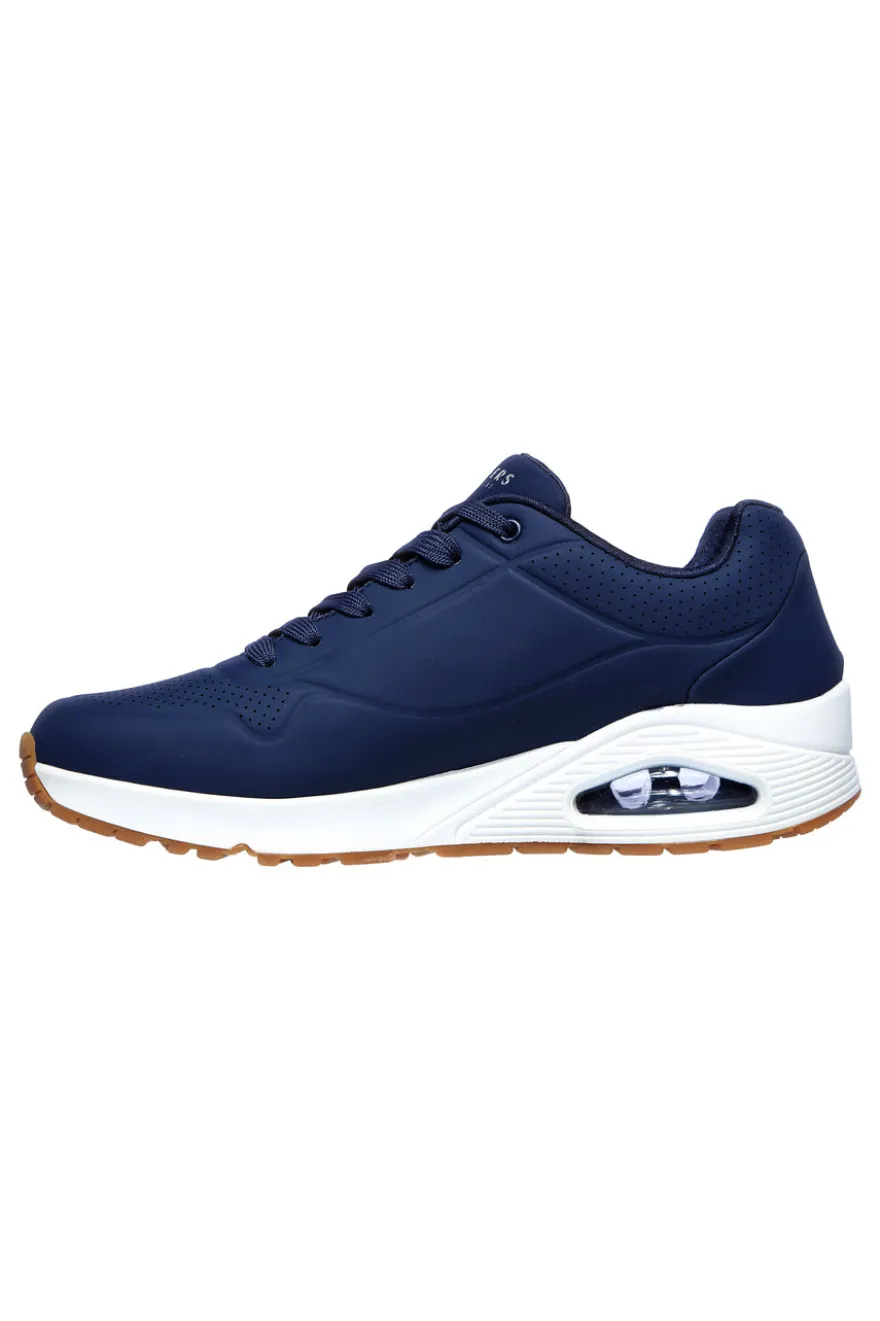 Sneakers blu ammortizzate con air cushion Skechers Uno Stand On Air
