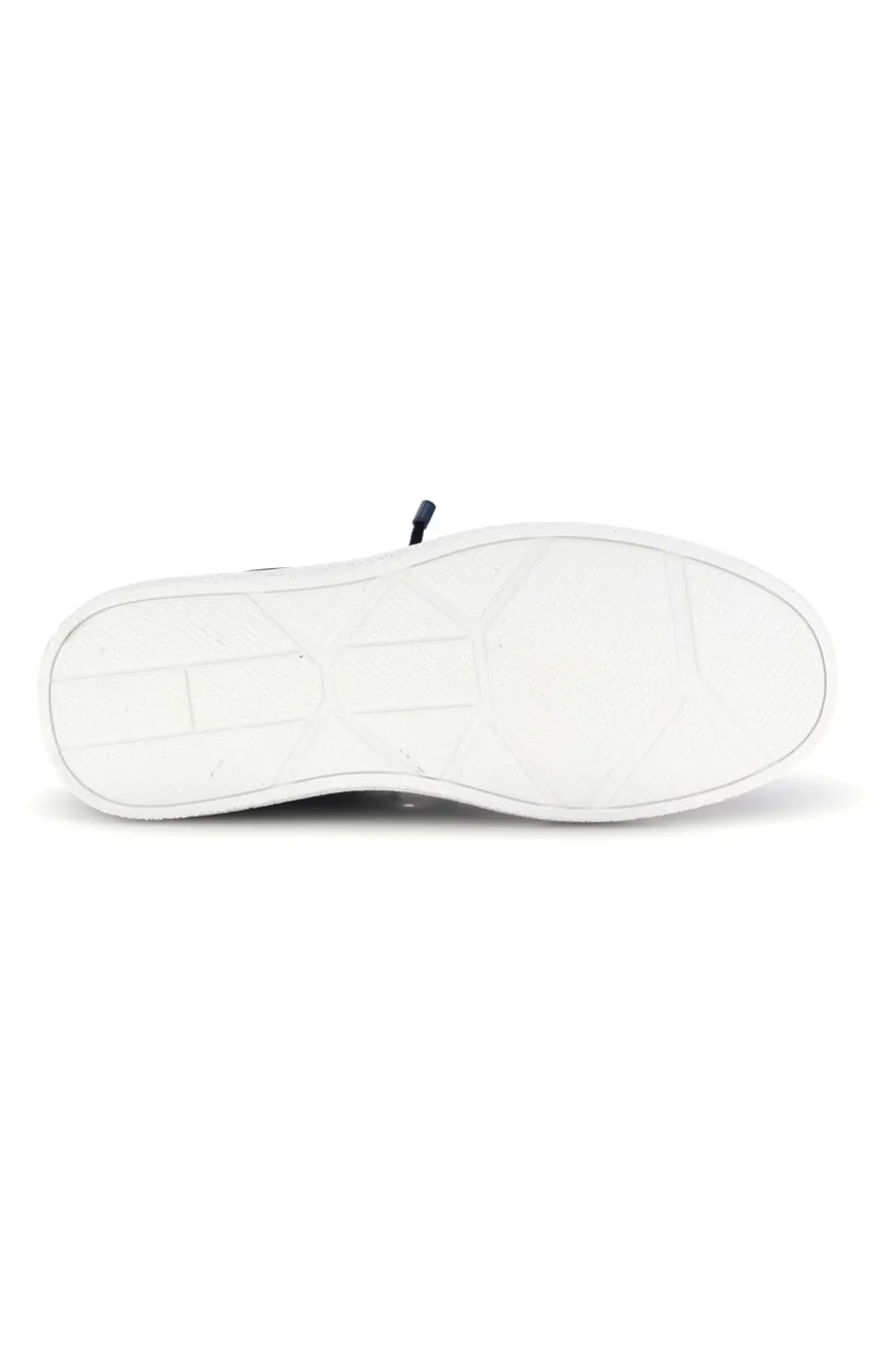 Sneakers blu bicolore con lacci elastici Amerigo Vespucci AV410