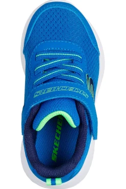 Sneakers blu con chiusura regolabile e suola leggera Skechers Bounder Techrox da Bambino