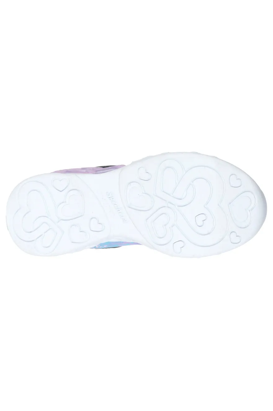 Sneakers blu con cuori luminosi Skechers Infinite Heart Lights Heart Jewels