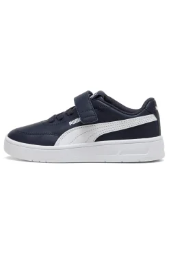 Sneakers blu con dettagli bianchi Puma Court Classic Clean AC+ PS
