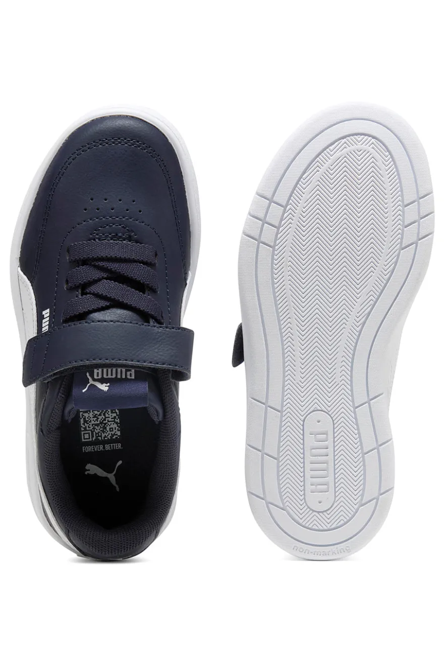 Sneakers blu con dettagli bianchi Puma Court Classic Clean AC+ PS