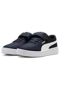 Sneakers blu con dettagli bianchi Puma Court Classic Clean AC+ PS