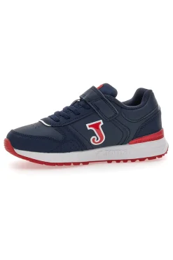 Sneakers blu con dettagli rossi e strappo Joma Tornado JR 2503