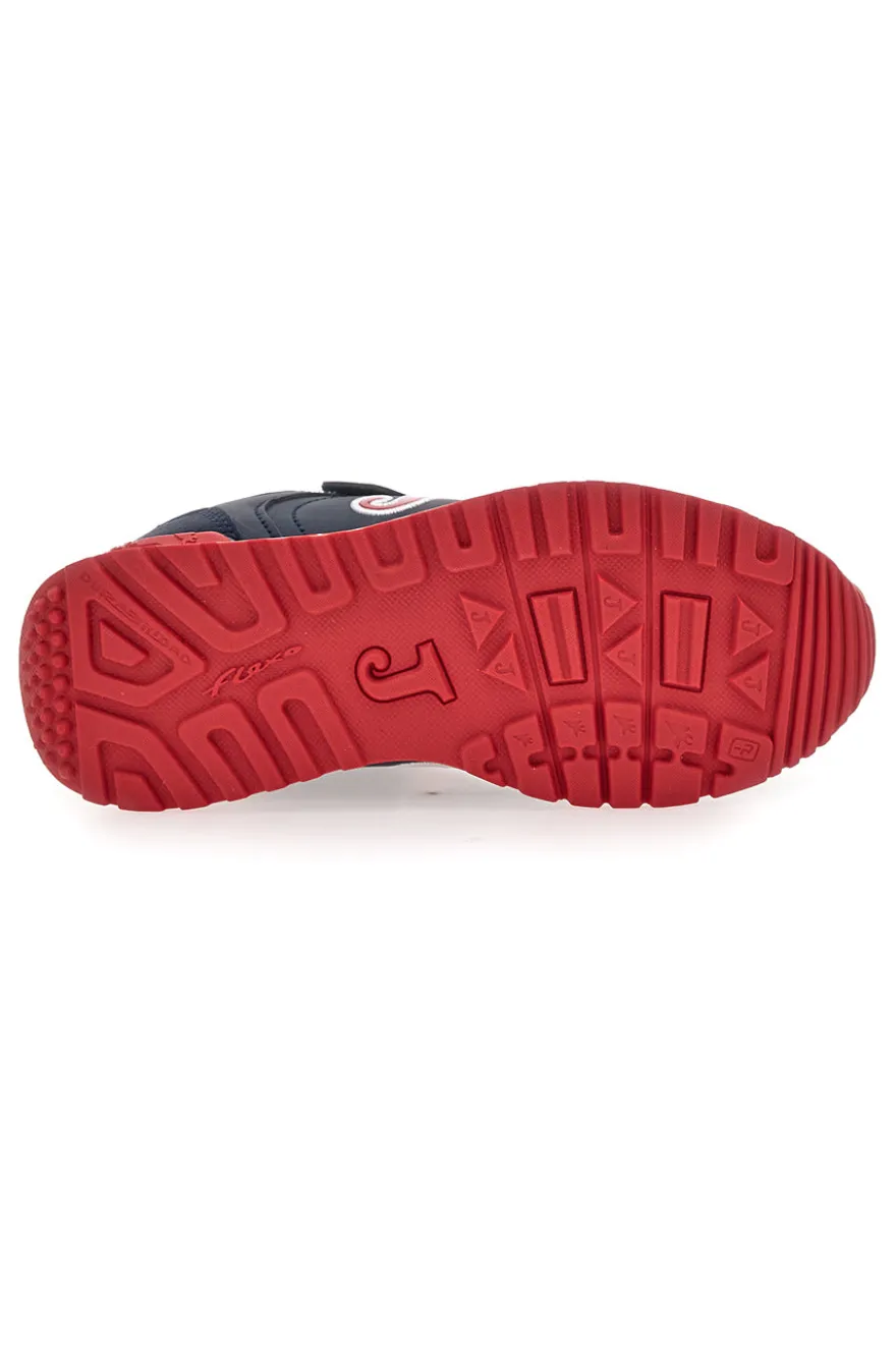 Sneakers blu con dettagli rossi e strappo Joma Tornado JR 2503