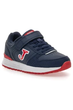 Sneakers blu con dettagli rossi e strappo Joma Tornado JR 2503