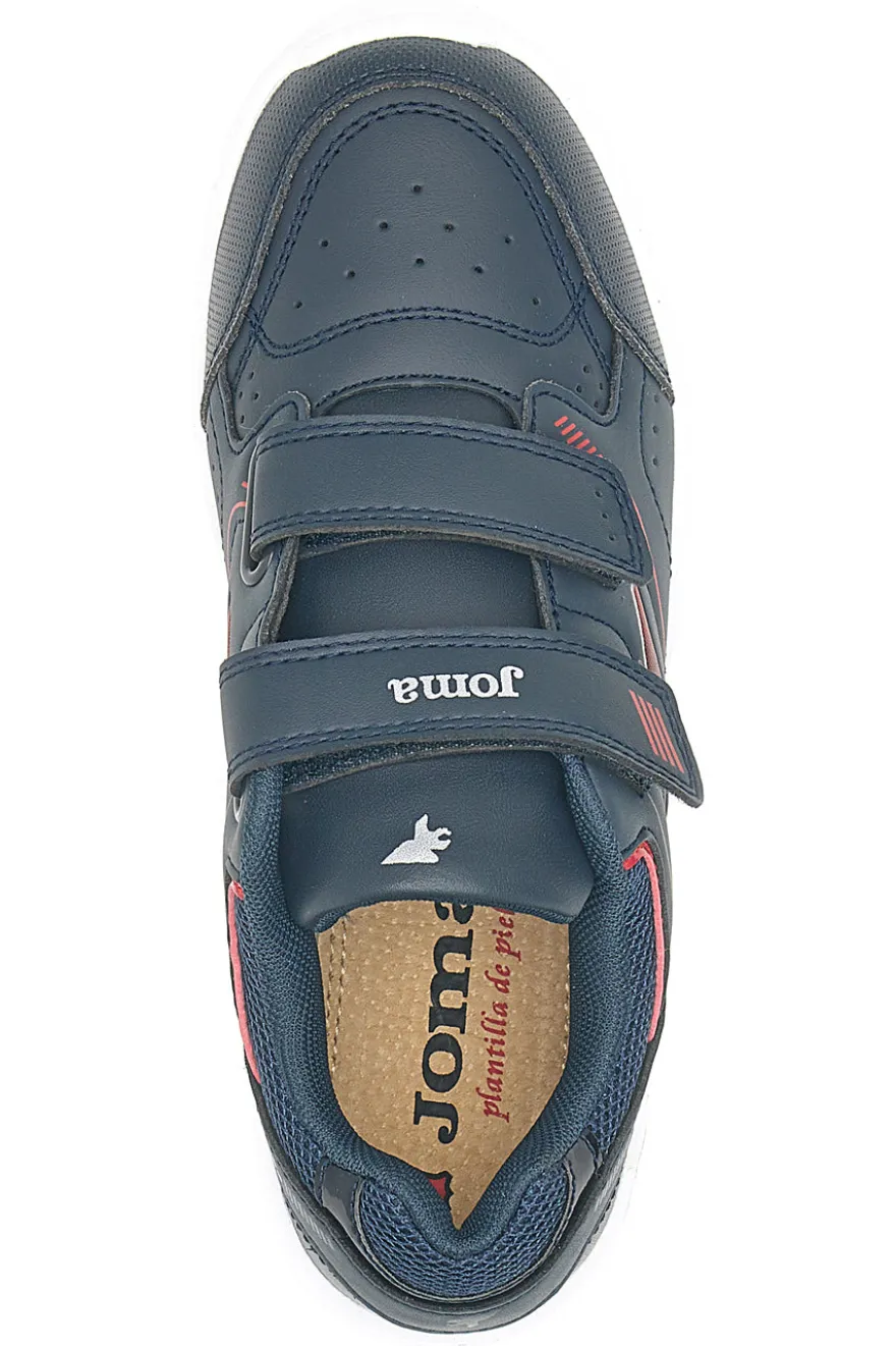 Sneakers blu con doppio strappo Joma Wschool Jr 2533