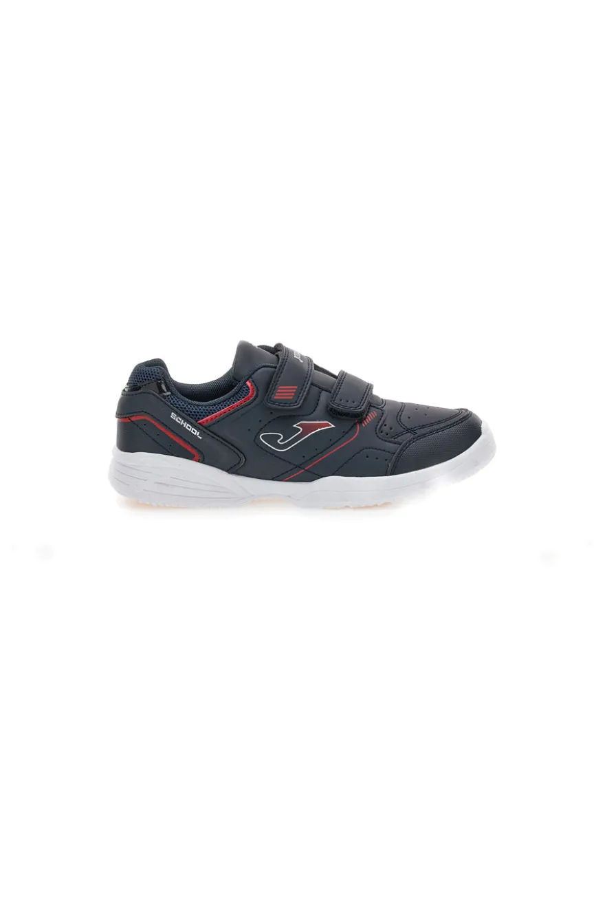Sneakers blu con doppio strappo Joma Wschool Jr 2533